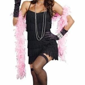 DreamGirl Black Flapper Dress Size Medium